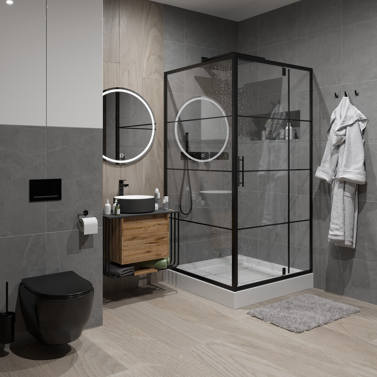 Душевое ограждение Niagara   NG-0200-08 BLACK  
