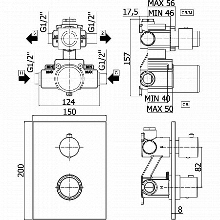 Смеситель Paffoni Light LIQ519NO/M