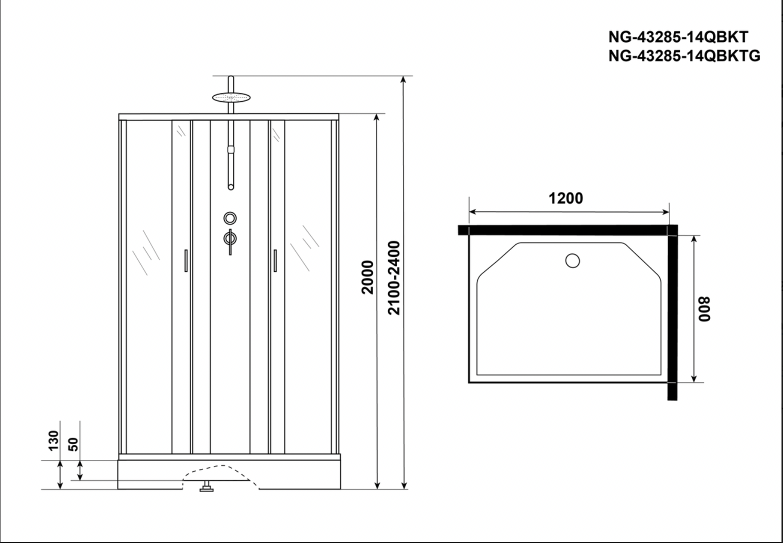 Душевая кабина Niagara NG-43285-14QBKTG