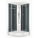 Душевая кабина Domani-Spa   Delight Slim 99 низкий поддон, прозр. стекло, задн.черная стекл. панель,Б/Э,900*900*2180