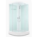 Душевая кабина Domani-Spa   Delight Slim 99 низкий поддон,сатин матир.стекло,задн.белая стекл.панель,Б/Э,900*900*2180