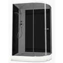 Душевая кабина Domani-Spa   Delight128 Slim L низкий под.,тонир.стекло,задн.черная стекл.панель,Б/Э,1200*800*2180