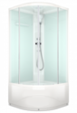 Душевая кабина Domani-Spa  Delight Slim 110, высокий поддон, белые стенки, сатин-матированное стекло, без электрики