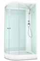 Душевая кабина Domani-Spa  Delight Slim 128 R, низкий поддон, белые стенки, сатин-матированное стекло, без электрики