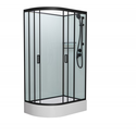 Душевая кабина Frank  F412/1R М Black без крыши  
