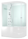 Душевая кабина Domani-Spa  Light 128 High L  белые стенки,сатин, матовые стекла, без электрики