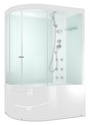 Душевая кабина Domani-Spa  Light 128 High R белые стенки,сатин, матовые стекла