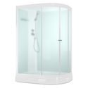 Душевая кабина Domani-Spa  Light 128 L  белые стенки, сатин, матовые стекла, без электрики