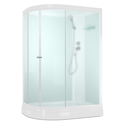 Душевая кабина Domani-Spa  Light 128 R  белые стенки, сатин, матовые стекла, без электрики
