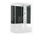 Душевая кабина Domani-Spa  Light 128 R High черные стенки, прозрачное стекло