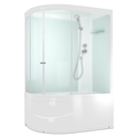 Душевая кабина Domani-Spa  Light 128R High белые стенки,сатин, матовые стекла, без электрики