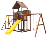 Детский городок Jungle Gym  Palace + Swing Module Xtra + Рукоход с гимнастическими кольцами