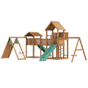 Детский городок Jungle Gym  Palace + Jungle Cottage + Bridge Link (жесткий мост) + Climb  + Swing