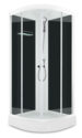 Душевая кабина Domani-Spa  Light 88 без электрики, чёрные стенки, прозрачное стекло