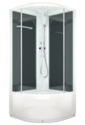 Душевая кабина Domani-Spa  Delight 110 high без электрики, черные стенки, сатин матированное стекло