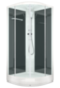 Душевая кабина Domani-Spa  Delight 110 без электрики, черные стенки, сатин матированное стекло
