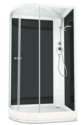 Душевая кабина Domani-Spa  Delight 128 R без электрики, черные стенки, прозрачное стекло
