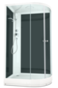 Душевая кабина Domani-Spa  Delight 128 L без электрики, черные стенки, сатин матированное стекло