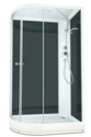 Душевая кабина Domani-Spa  Delight 128 R без электрики, черные стенки, сатин матированное стекло