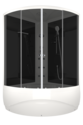 Душевая кабина Domani-Spa  Vitality high с гидромассажем, черные стенки, тонированное стекло