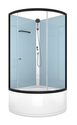 Душевая кабина Domani-Spa  Delight 99 high, без электрики, стенки Dusty blue, прозрачное стекло