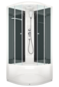 Душевая кабина Domani-Spa  Delight 99 high без электрики, чёрные стенки, прозрачное стекло