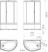 Душевая кабина Domani-Spa   Simple 128 high L 