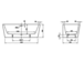 Ванна  KNIEF   Wall Corner  пристенная 165x75x58см 0100-255