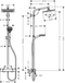Душевая система Hansgrohe   Crometta Е 240 1jet Showerpipe 27271000