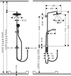 Душевая система Hansgrohe   Croma Select 280 Air 1jet Showerpipe Reno EcoSmart 26793000