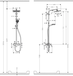Душевая система Hansgrohe   Crometta E 240 1jet Showerpipe 27284000