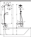 Душевая система Hansgrohe  Croma Select 280 Air 1jet Showerpipe 26792000