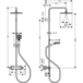 Душевая система Hansgrohe  Vernis Shape Showerpipe 240 26427670, матовый черный