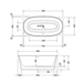 Ванна  Duravit   White Tulip 1800х900х630мм белый 700469000000000