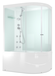 Душевая кабина Domani-Spa  Light 128 High L  белые стенки,сатин, матовые стекла, без электрики