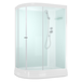 Душевая кабина Domani-Spa  Light 128 R  белые стенки, сатин, матовые стекла, без электрики