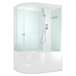 Душевая кабина Domani-Spa  Light 128R High белые стенки,сатин, матовые стекла, без электрики