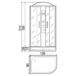 Душевая кабина River  DUNAY 120/80/24 ТН L