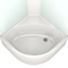 Душевая кабина Domani-Spa  Delight 99 high без электрики, чёрные стенки, тонированное стекло