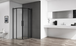 Душевое ограждение BelBagno ACQUA-R-2-90-C-NERO