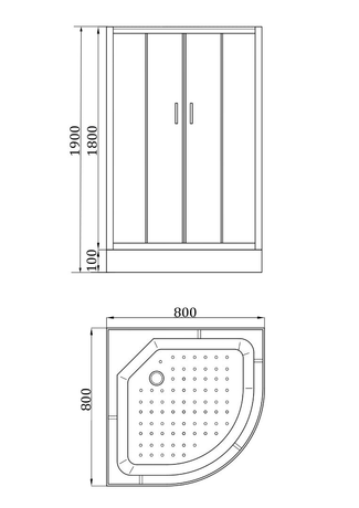 Душевая кабина Parly   EC83NR 