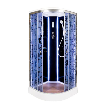 Душевая кабина Deto  BM1590 LED BLACK