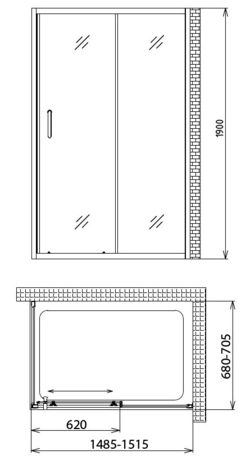 Душевое ограждение Gemy Victoria S30191CM-A70M