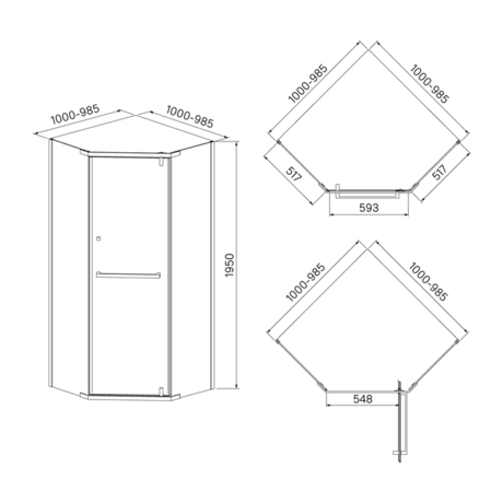 Душевое ограждение IDDIS Steel STE8SS0i23 