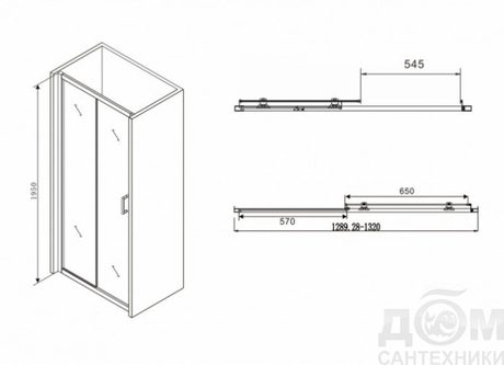 Душевое ограждение Abber   Schwarzer Diamant AG30130B