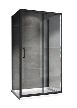 Душевое ограждение Abber Schwarzer Diamant AG30120B-S80B-S80B