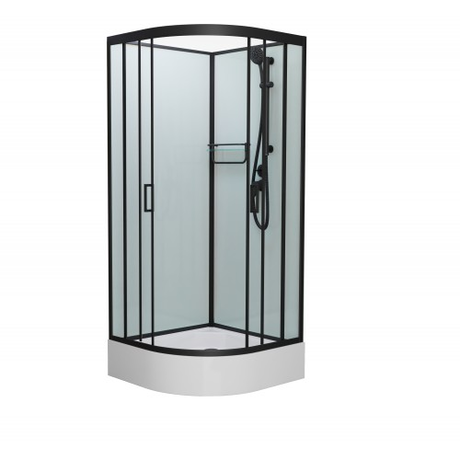 Душевая кабина Frank  F409/1 М  Black без крыши 