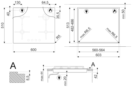 Варочная панель Smeg PV864PO