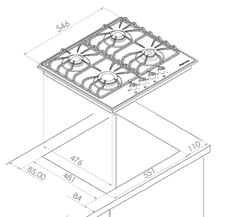 Варочная панель Kuppersberg  FQ 602 B 6013