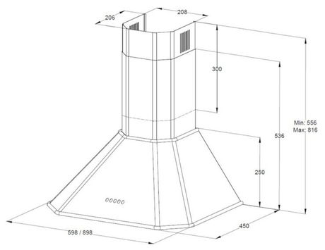 Вытяжка кухонная Korting   KHC 6839 RGN 